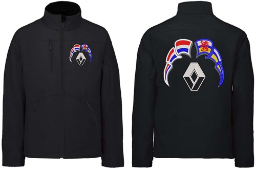 Softshelljacke Renault Emblem mit Wimpel Niederlande - Limburg