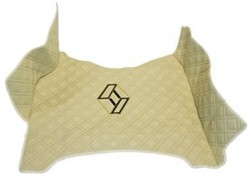 Engine cover Renault T beige stitched Skai