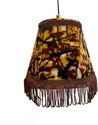 Armaturenbrettlampe runder gelber Plüsch mit braunen Zahnseiden