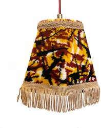 Dashboard lamp round yellow plush with bronze floss