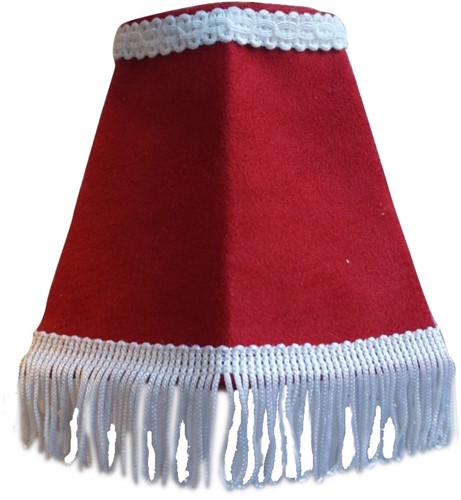 Dashboard lamp round red with white floss