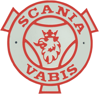 Kunststof embleem Scania Vabis rood