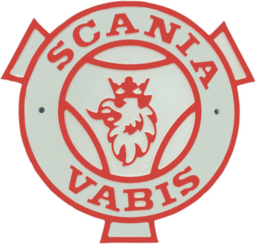 Kunststoff-Emblem Scania Vabis rot