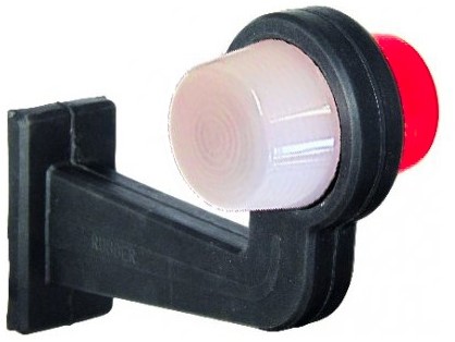Begrenzungsleuchte 165mm abgewinkelt Rot/Weiß - Gylle
