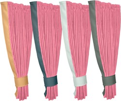 Set Side Curtains Pink 0029