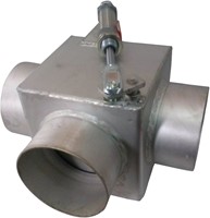 Stainless steel exhaust valve with double acting cylinder
