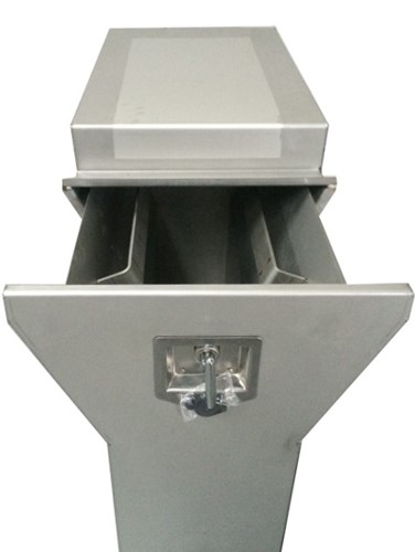 Aschebox aus Edelstahl - Dicke 2 mm - 510 x 520 x 620-3