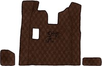 Engine cover Scania stitched Chocobrown