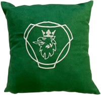 Kussen groen Scania wit