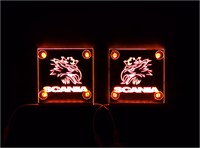 Set mit 2 Leuchtkästen Scania Svempa Plexiglas