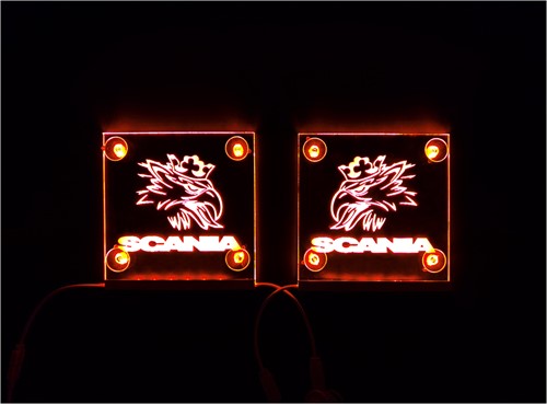 Set of 2 Windshield Boards Scania Svempa Plexiglass