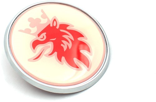 Embleem Rond Scania wit met rode griffioen-2