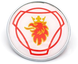 Emblem runder Scania mit rotem Greif