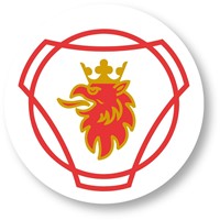 Sticker round - Scania Red