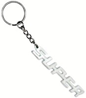 Keychain SUPER white plastic