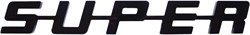 Plastic emblem SUPER - Thick version! - Black