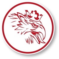 Sticker rond - Svempa rood