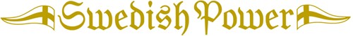 Sticker Swedish Power" -  Goud - Ja, binnenzijde plakken"