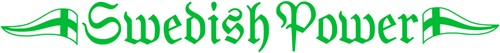 Sticker Swedish Power" - Groen - Nee, buitenzijde plakken"