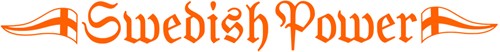 Sticker Swedish Power" - Oranje - Nee, buitenzijde plakken"