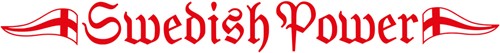 Sticker Swedish Power" - Rood - Nee, buitenzijde plakken"