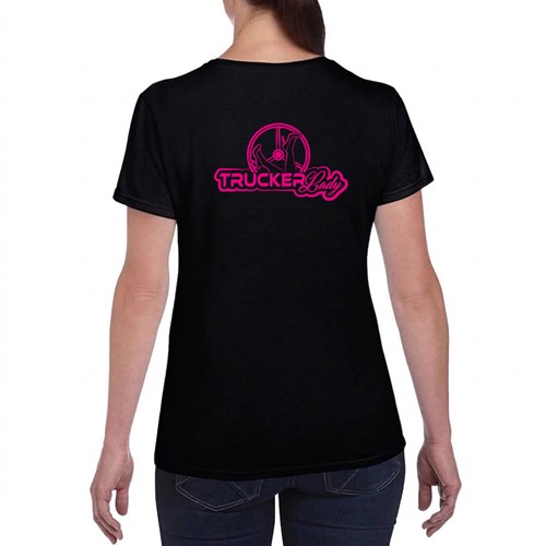 T-shirt Trucker Lady schwarz