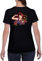 T-shirt Trucker Lady zwart