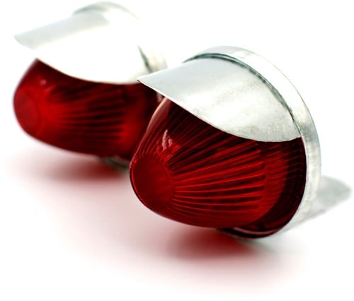 Old School set raamstijl lampjes - Rood