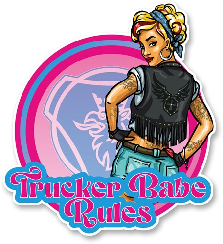 Sticker Trucker Babe Rules Scania