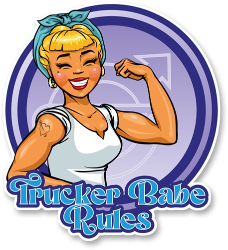 Sticker Trucker Babe Rules Volvo
