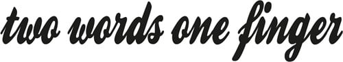Sticker "two words one finger" - Meerdere kleuren