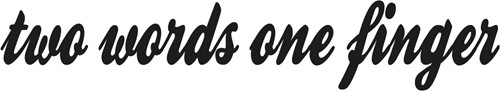Sticker "two words one finger" - Multiple colors