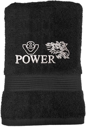 V8 Power handdoek zwart