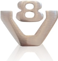 Verchroomd Logo V8 hoogglans