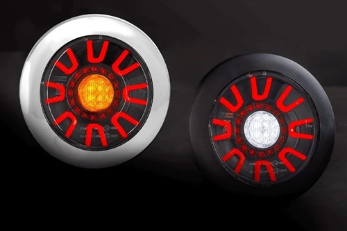 Rear light LED darklook black 12-24V with 100 cm cable-3