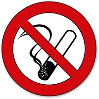 Aufkleber rund - Rauchen verboten