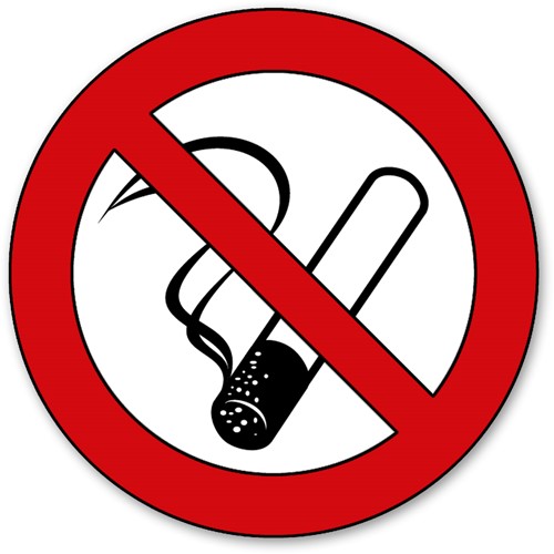 Aufkleber rund - Rauchen verboten