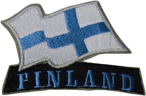 Bügelemblem Flagge Finnland