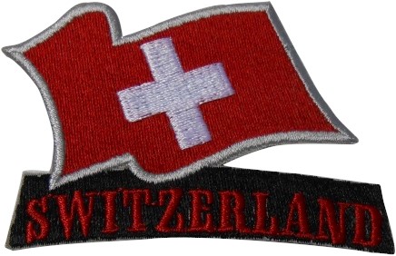 Emblem Schweiz Flagge zum Aufbügeln Truck Accessoires