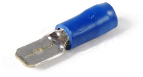 Vlakstekker 6,3 Blauw 740