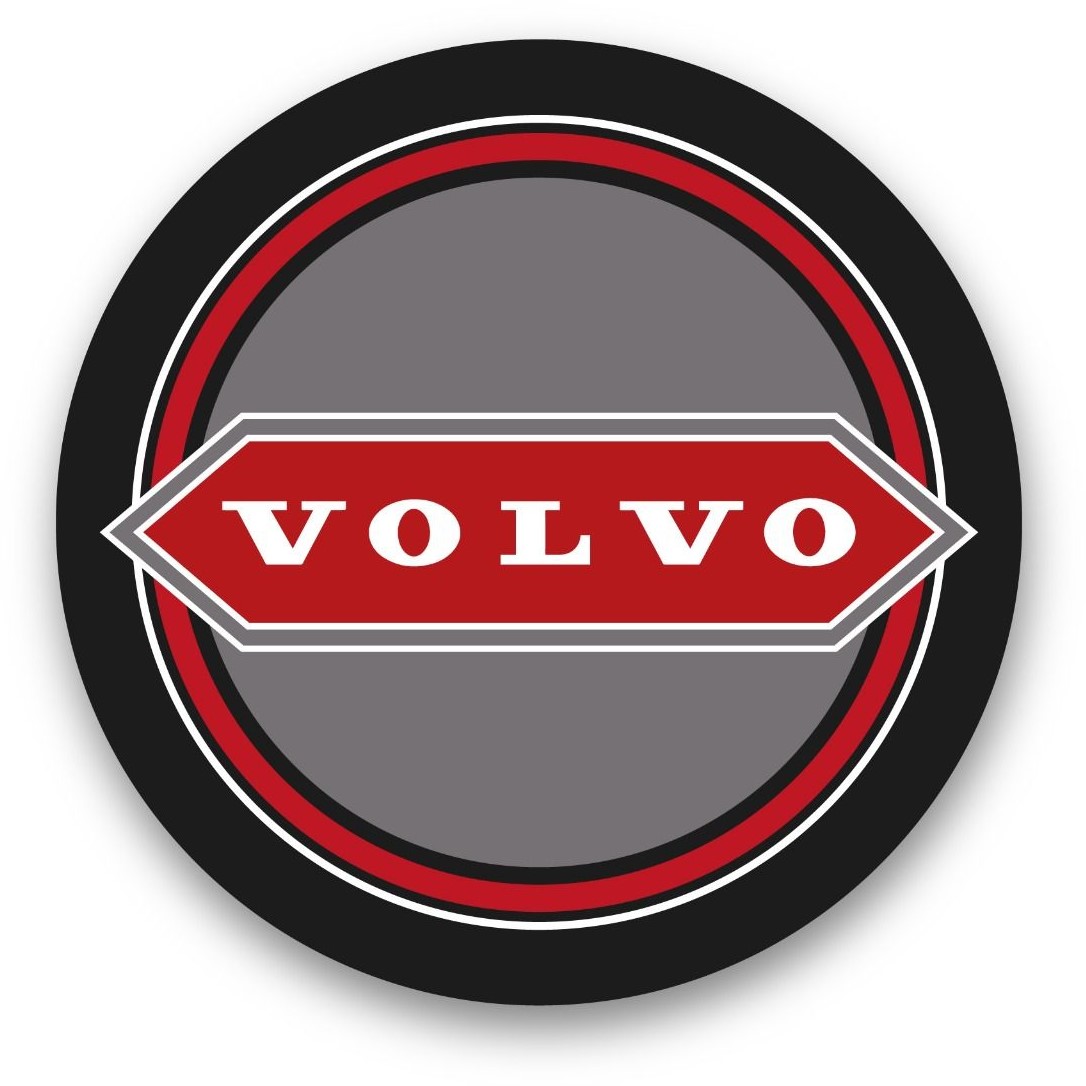 Aufkleber rund - Volvo Rot Truck Accessoires
