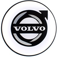 Naafsticker wit met zwart Volvo logo