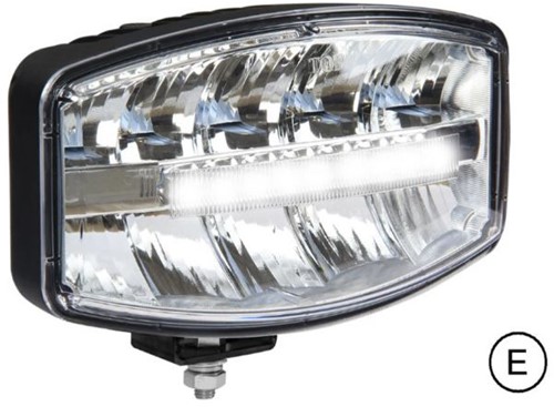 MLED Verstraler met wit/amber positielicht E-keur
