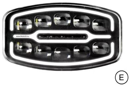 MLED spotlight with white/amber position light E-approval-3