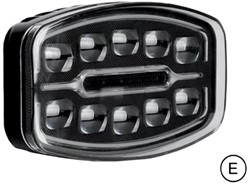 MLED-Scheinwerfer mit weiß/gelbem Positionslicht, E-geprüft