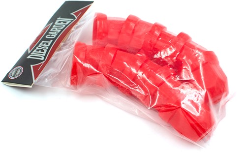 Diesel Garden Kunststof wielmoerdoppen rood 32mm - 10 stuks-3