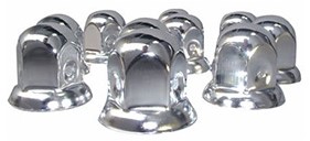 Stainless steel wheel nut caps 27mm - height 42mm - 10 pieces