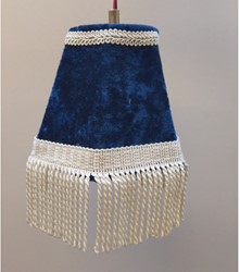 Dashboardlamp rond blauw met witte flossen