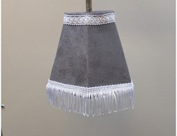 Dashboardlamp rond grijs met witte flossen