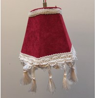 Dashboard lamp round red with white floss